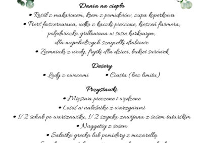 menu komunijne